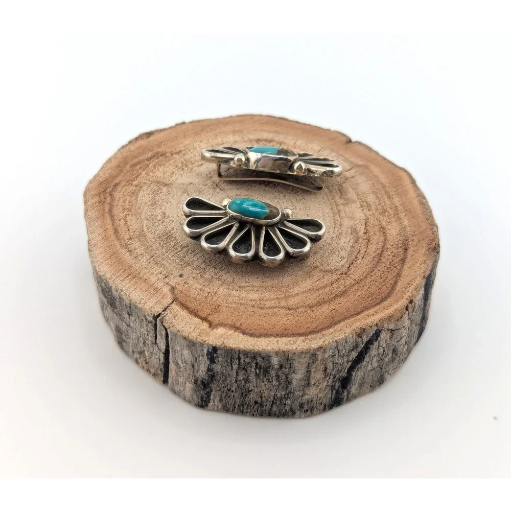 Handmade Navajo Kingman Turquoise Watch‎ Band Decor Sterling Silver Accessory **